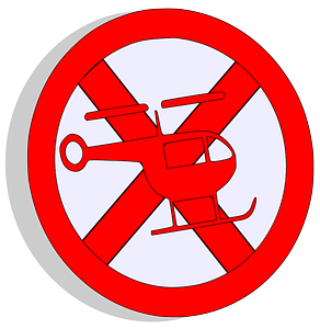 Symbol helicopter red
