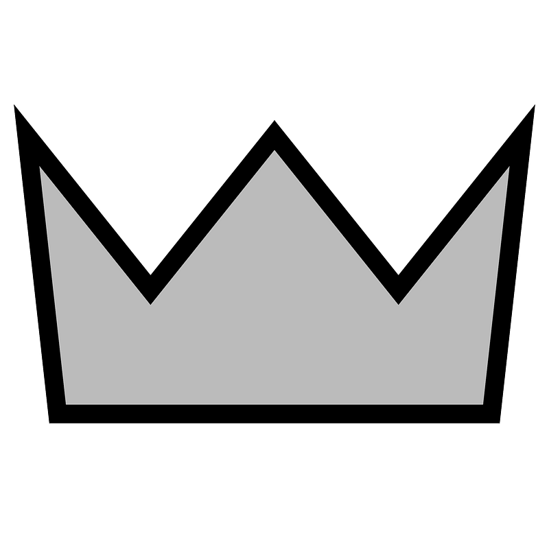 Simple silver crown