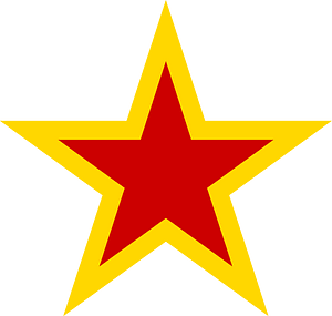 URSS aviation yellow bordered red star