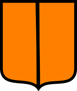 Heraldic Shield Orange (osztott)
