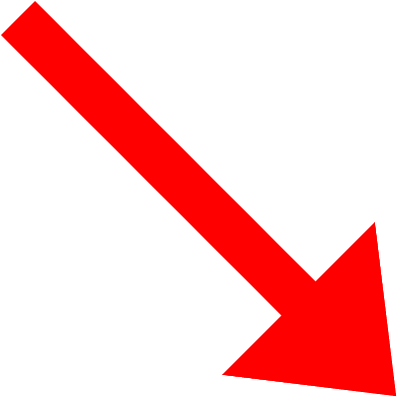 Red arrow southeast