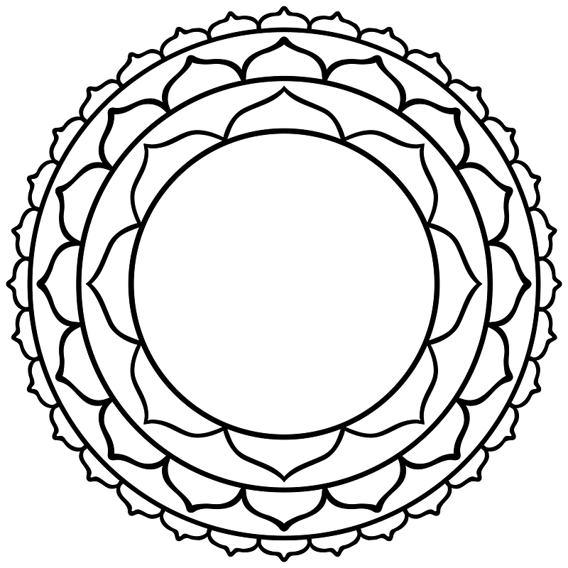 Simple lotus roundles outline