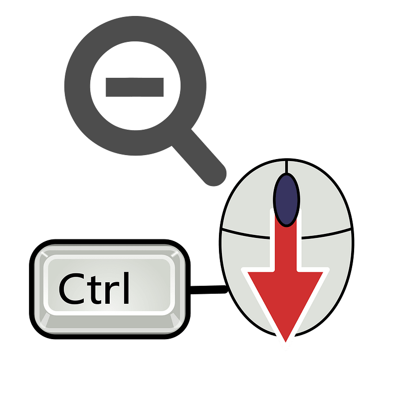 Computer-keyboard mouse-shortcut-to-zoom out-small