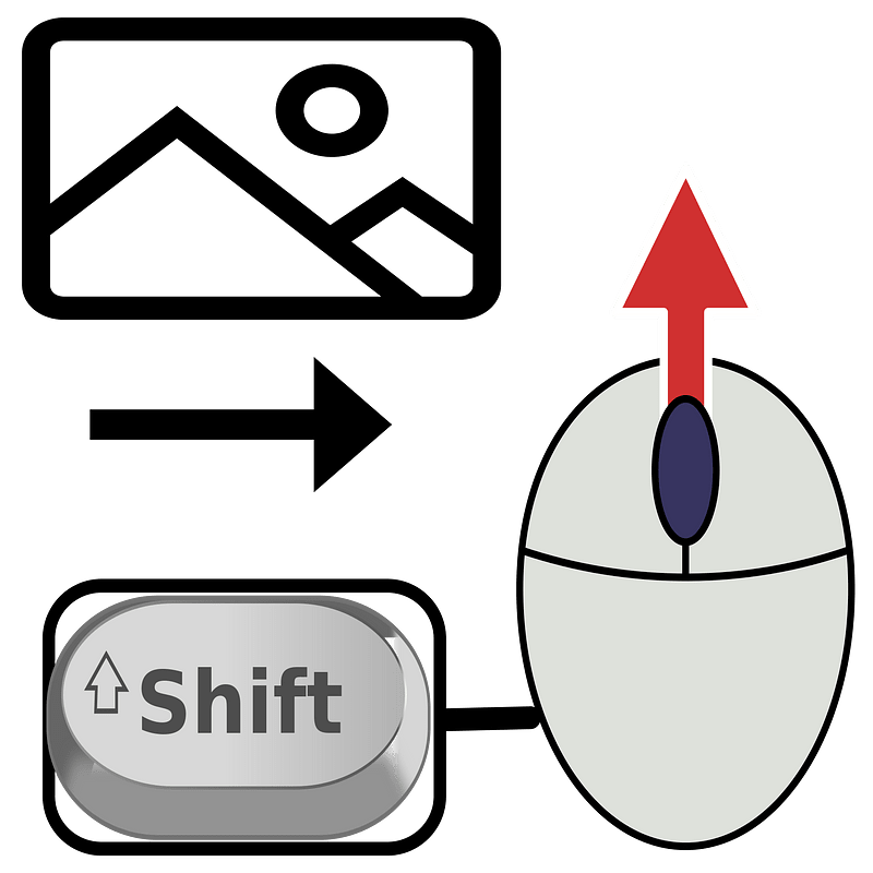 Computer-keyboard mouse-shortcut-to-shift right