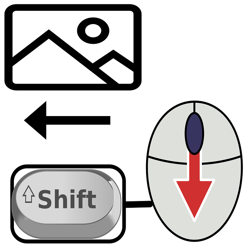 Computer-keyboard mouse-shortcut-to-shift left