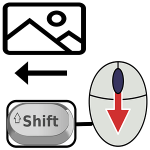 Computer-keyboard mouse-shortcut-to-shift left
