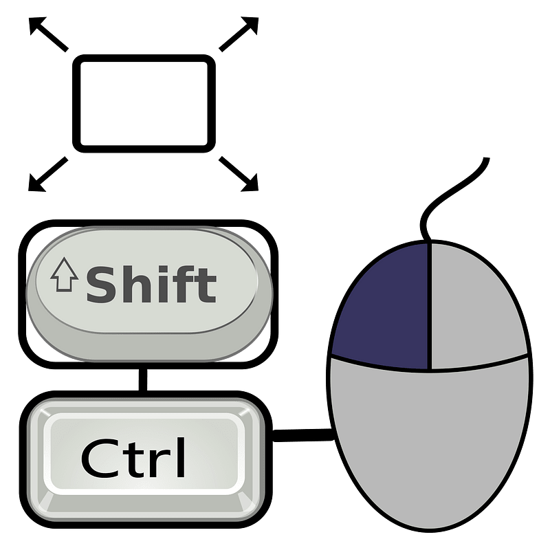 Computer-keyboard mouse-shortcut-to-resize-big-equally