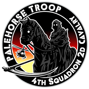 Insignia USA Army 2nd Cavalry 4th Squadron Palehorse Troop