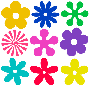 Retro-flower-ornaments