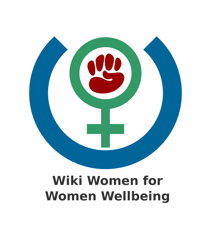 Wiki Women for Women Wellbeing logo with small text