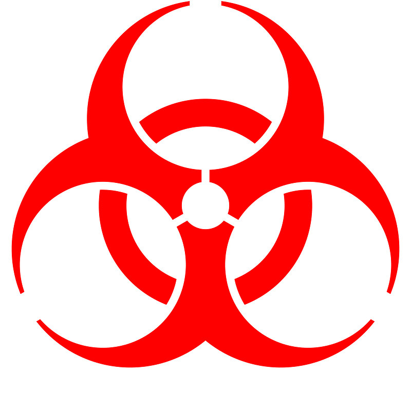 Biohazard symbol (red)