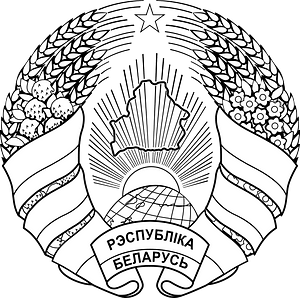 Coat of arms of Belarus - black and white