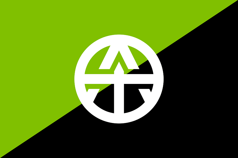 Geo-Anarchist flag with logo