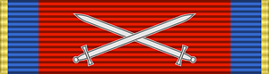 ROU Military Virtue Medal 2002-war-ribbon 2nd class BAR