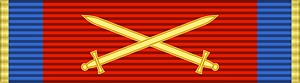 ROU Military Virtue Medal 2002-war-ribbon 1st class BAR