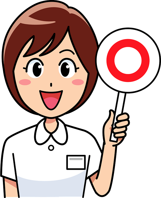(Martine) Nurse is Holding an O sign