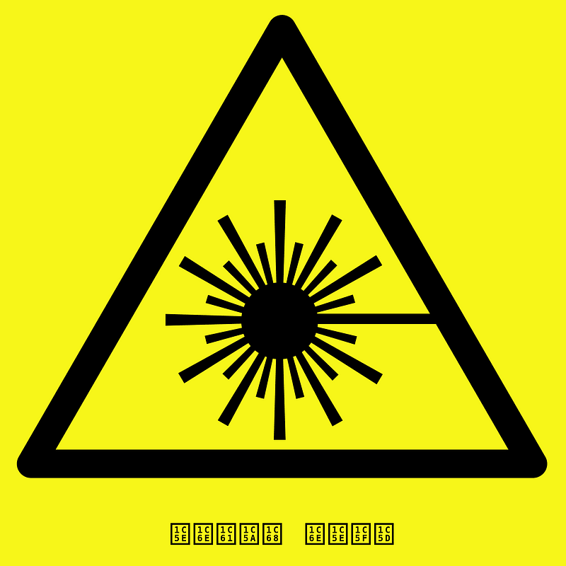 Laser-symbol-text-sat