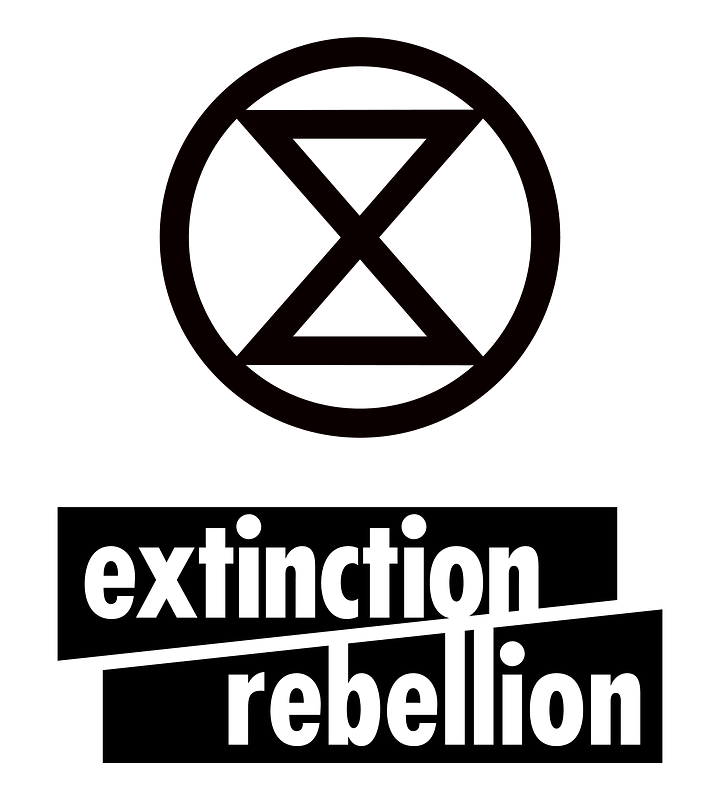 Logo extinction rebellion vertical