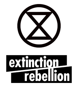 Logo extinction rebellion vertical