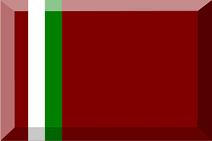 600px rosso scuro con fascette bianca e verde