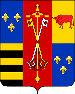 Coat of arms of Cesare Borgia as Duke of Romagna and Valentinois and Captain-General of the Church