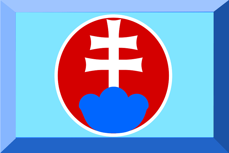 Azzurro con stemma slovacco
