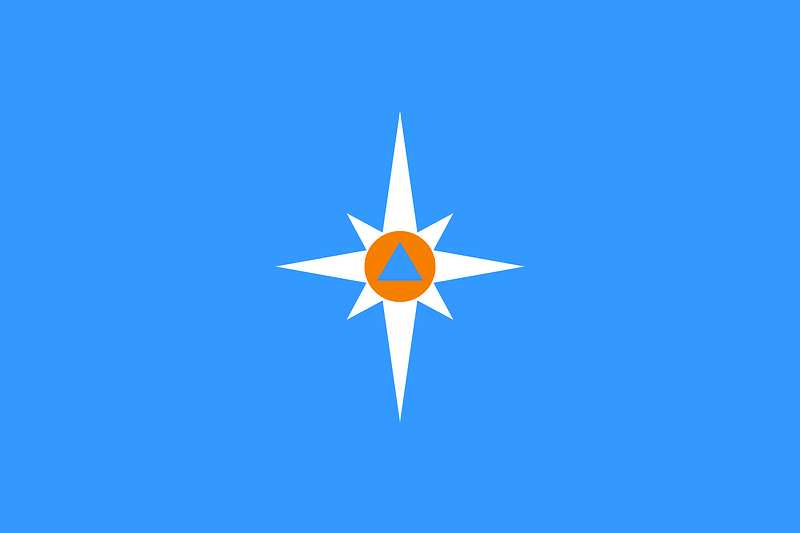 Flag of the Russian Ministry of Extraordinary Situations (departmental)