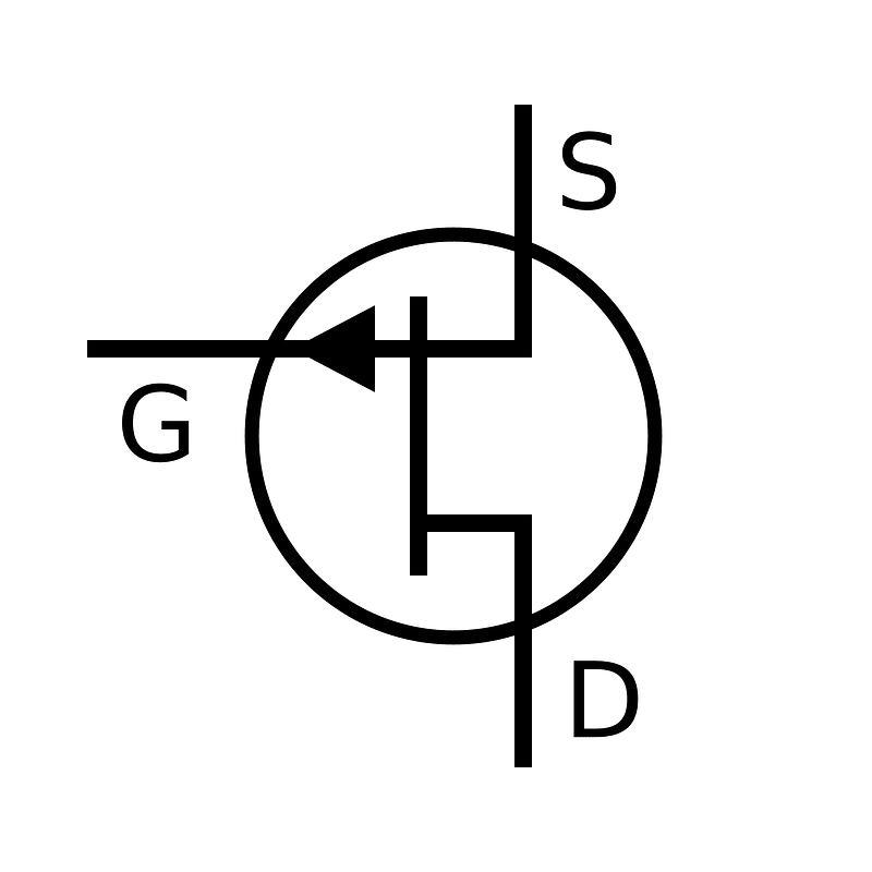 JFET P-Channel Labelled