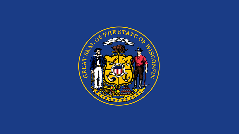 Flag of Wisconsin (1975, Unofficial)