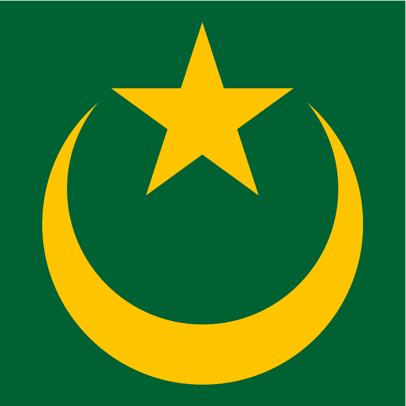 Fin flash of Mauritania (1960–2019)