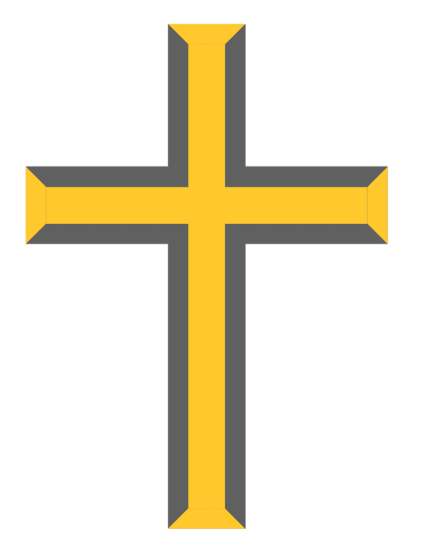 Black Gold Christian Cross - Free vector clipart images on creazilla.com