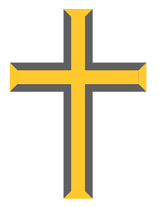 Black Gold Christian Cross