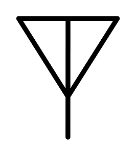 Antenna schematic symbol