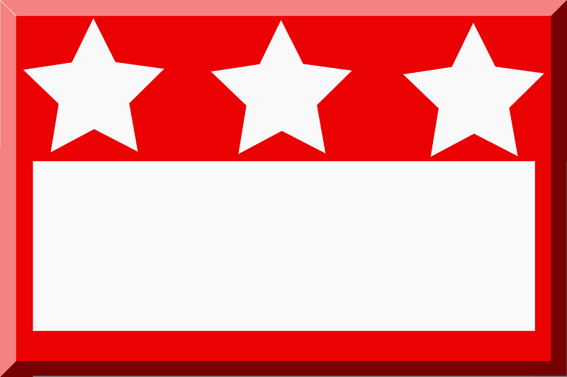 Rosso e Bianco con stelle