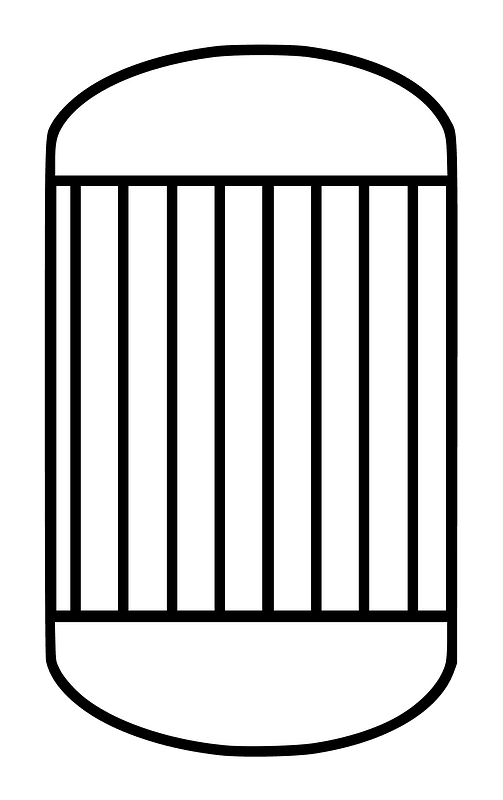 Symbol of tube bundle reactor