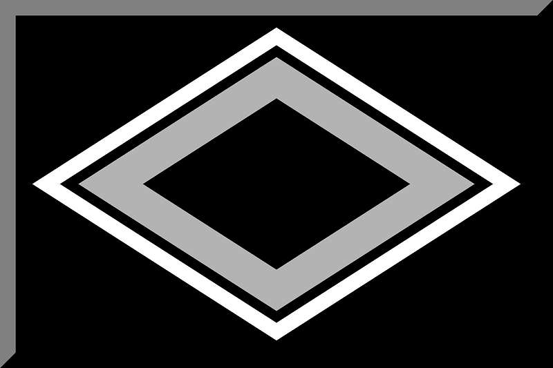 600px Black with Rhombus White Black HEX-B3B3B3 Black