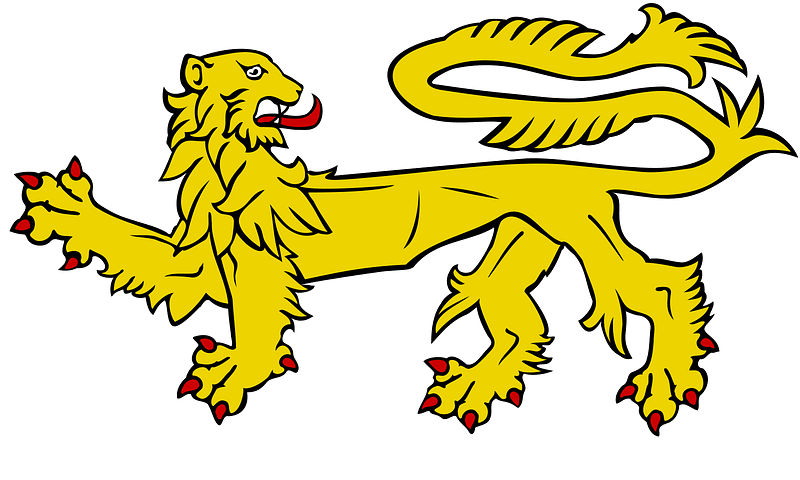 Lion passant regardant