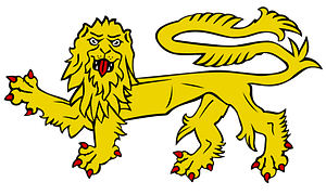 Lion passant guardant