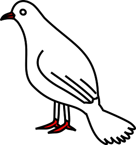 Meuble héraldique Colombe