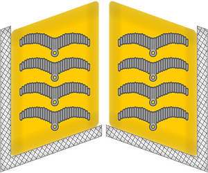 Luftwaffe collar tabs Oberfeldwebel 3D