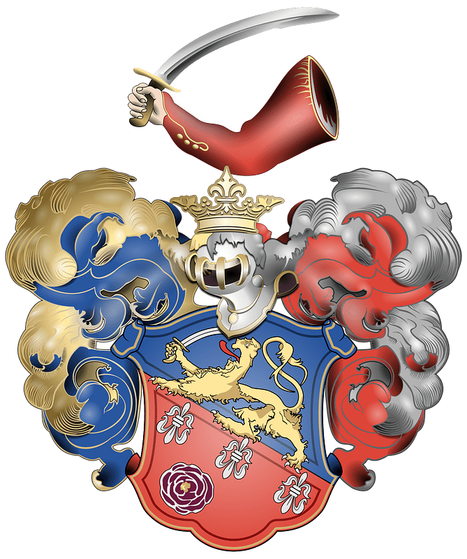 Coa Hungary Family Somogyi (shaded single) (1654)