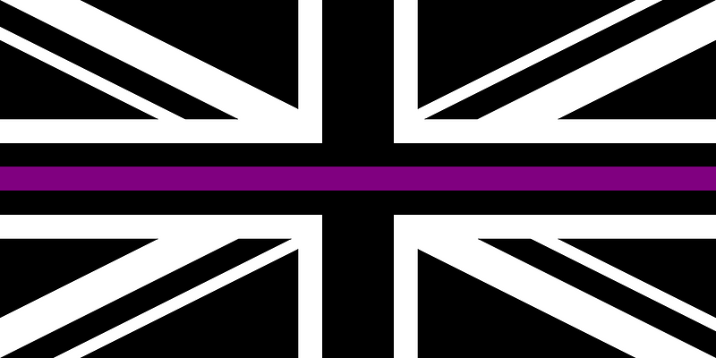 Thin Purple Line Flag (United Kingdom) - Free vector clipart images on ...