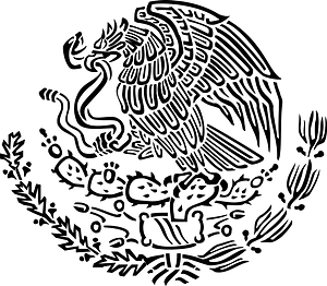Coat of arms of Mexico (black linear)