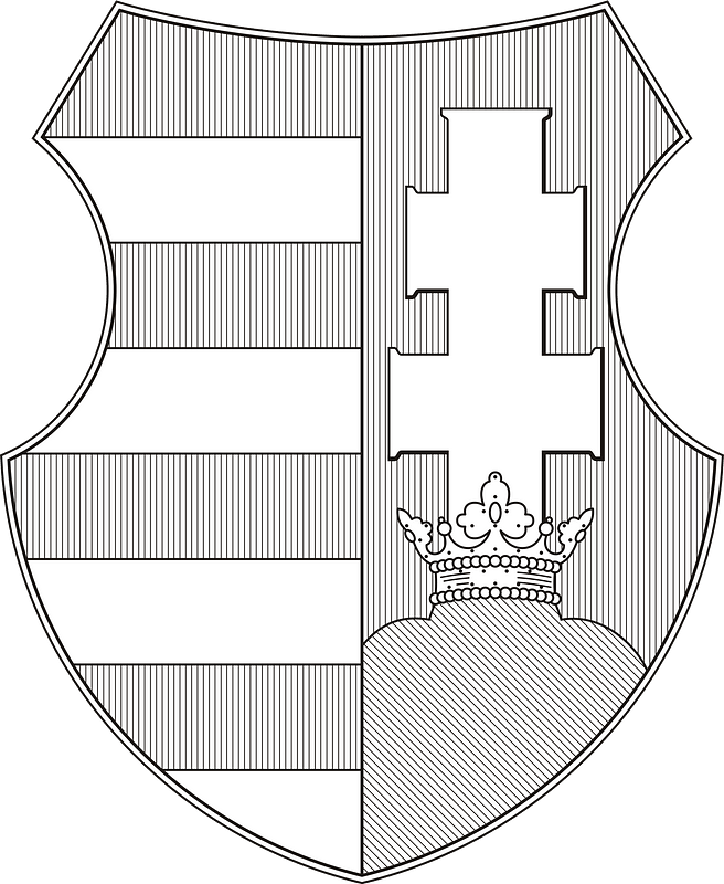 Coat of arms of Hungary (1946-1949; monochrome)
