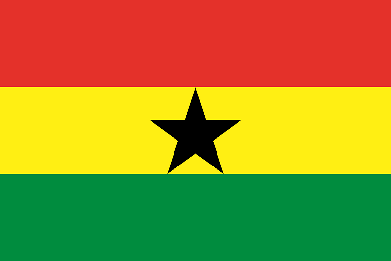 Flag of Ghana (2018 Winter Olympics)