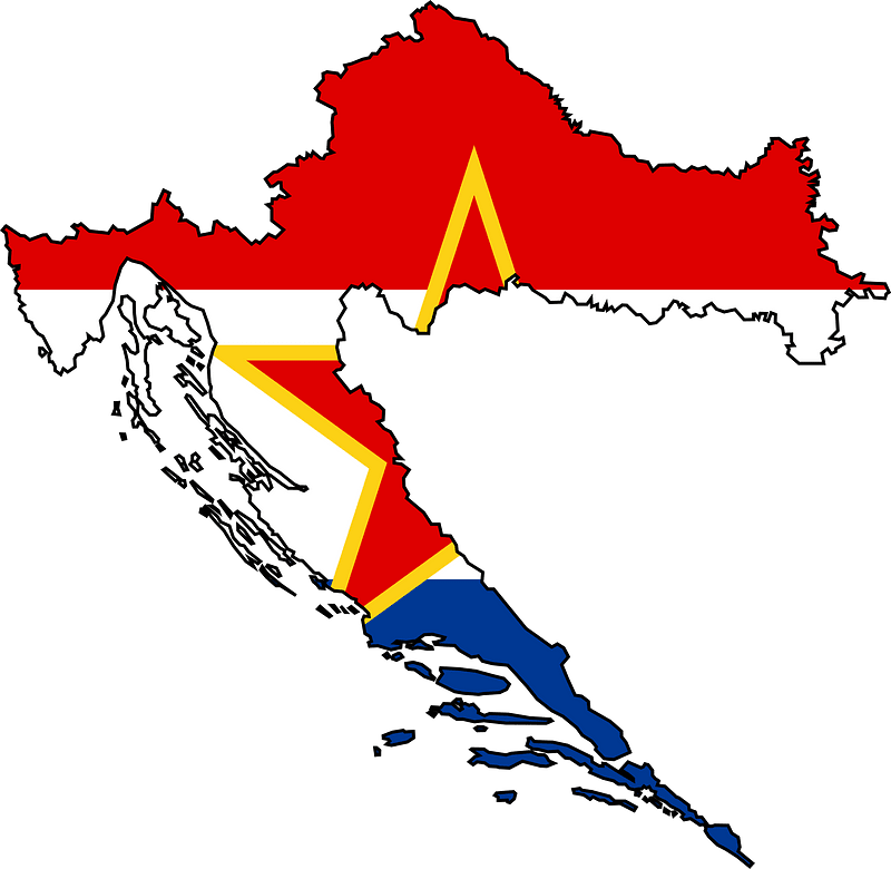 Silhouette of the Socialist Republic of Croatia