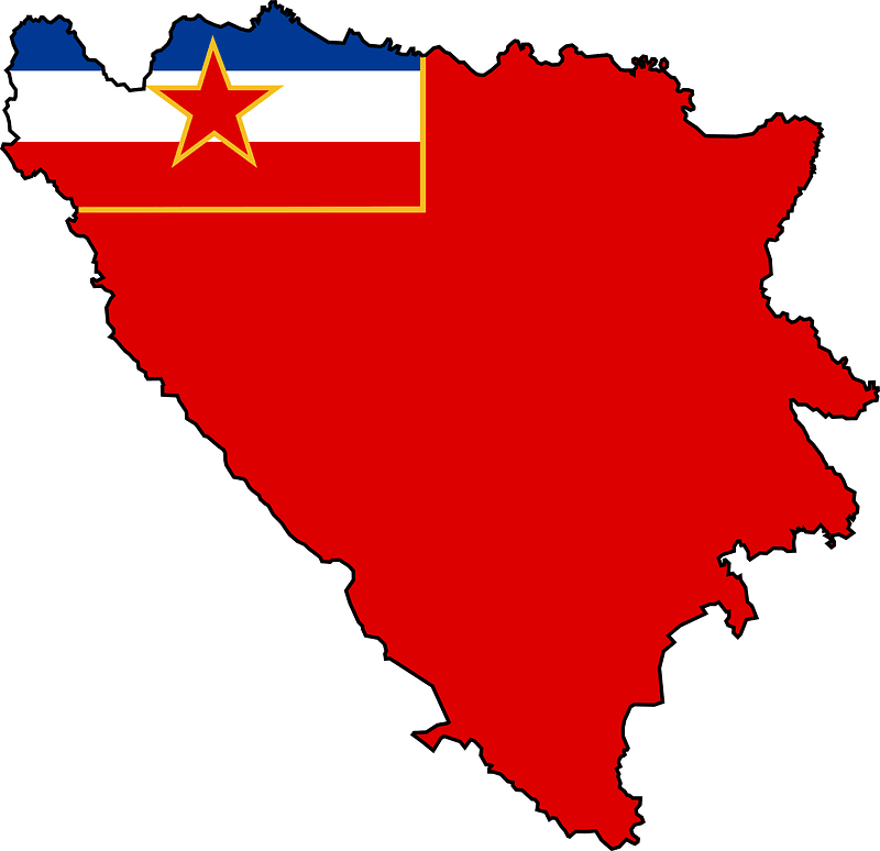 Silhouette of the Socialist Republic of Bosnia and Herzegovina