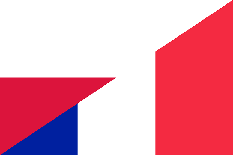 Flag of Poland and France