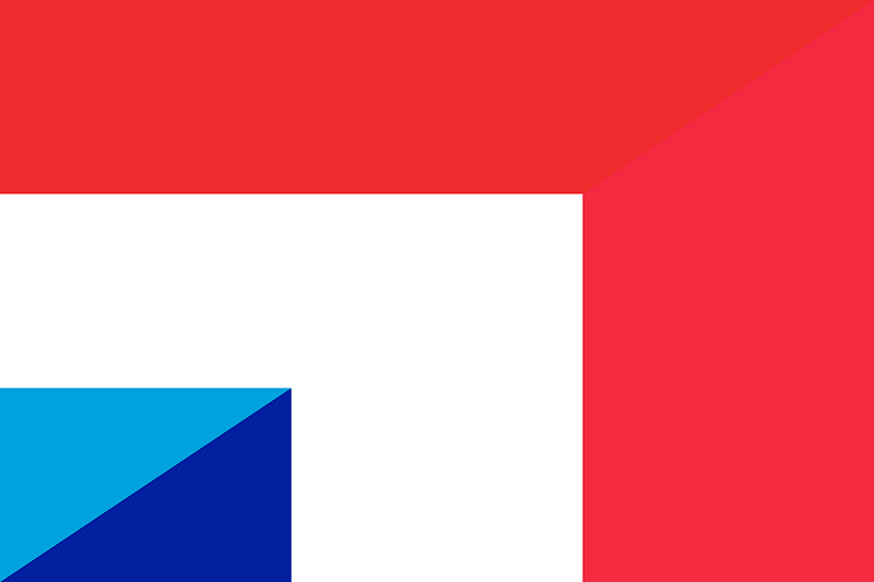 Flag of Luxembourg and France