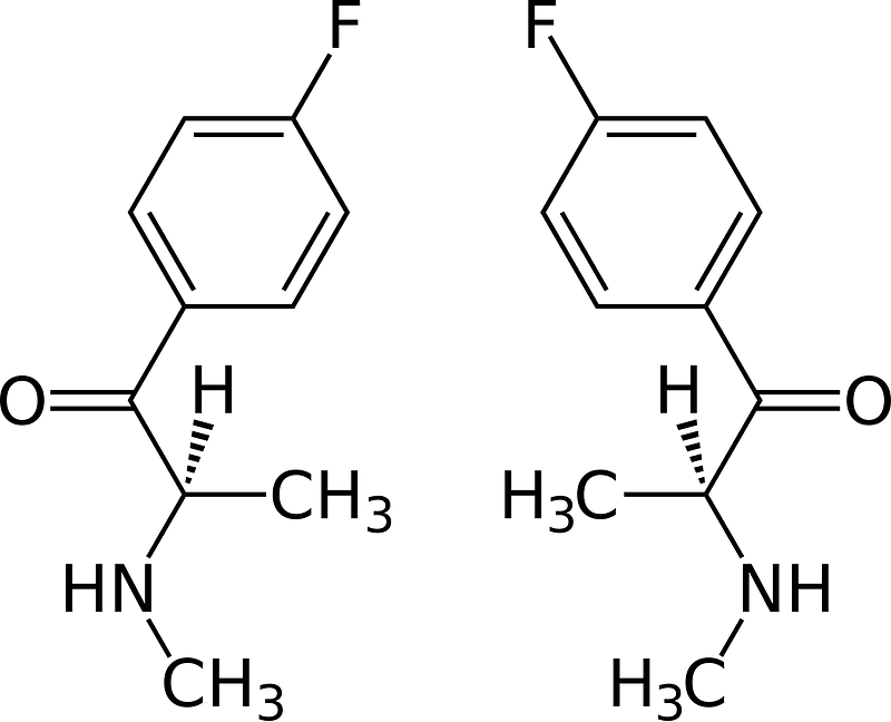(±)-Flephedrone 4-isomer Enantiomers Structural Formulae